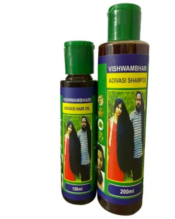 Pack Of 2 Adivasi Hair Oil 120 Ml + Adivasi Hair Shampoo 200ml