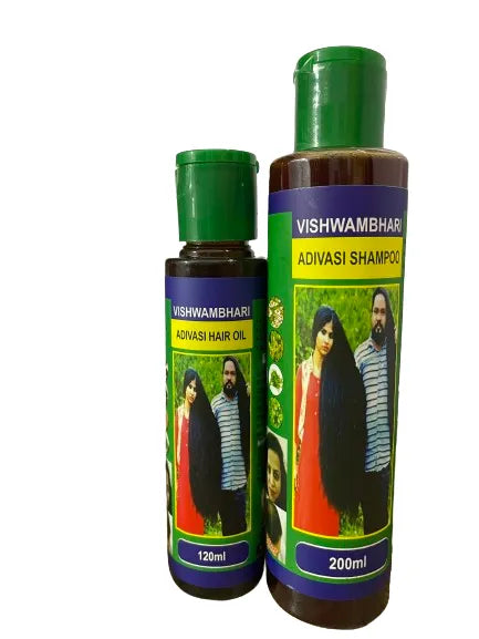 Pack Of 2 Adivasi Hair Oil 120 Ml + Adivasi Hair Shampoo 200ml