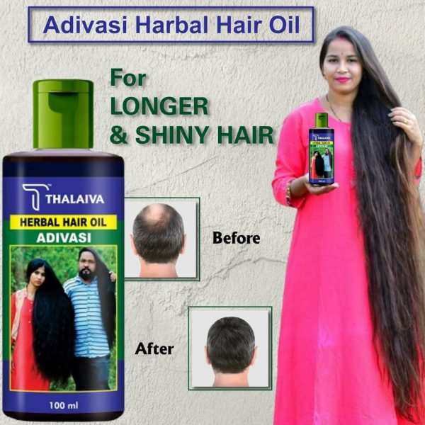 Pack Of 2 Adivasi Hair Oil 120 Ml + Adivasi Hair Shampoo 200ml