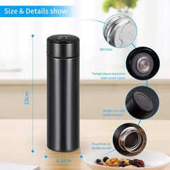 Temperature Display Vacuum Insulated Water Bottle