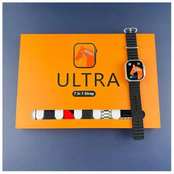 Ultra 7 In 1 Straps 2.1 Inch Hd Screen & Bluetooth Calling Smart Watch